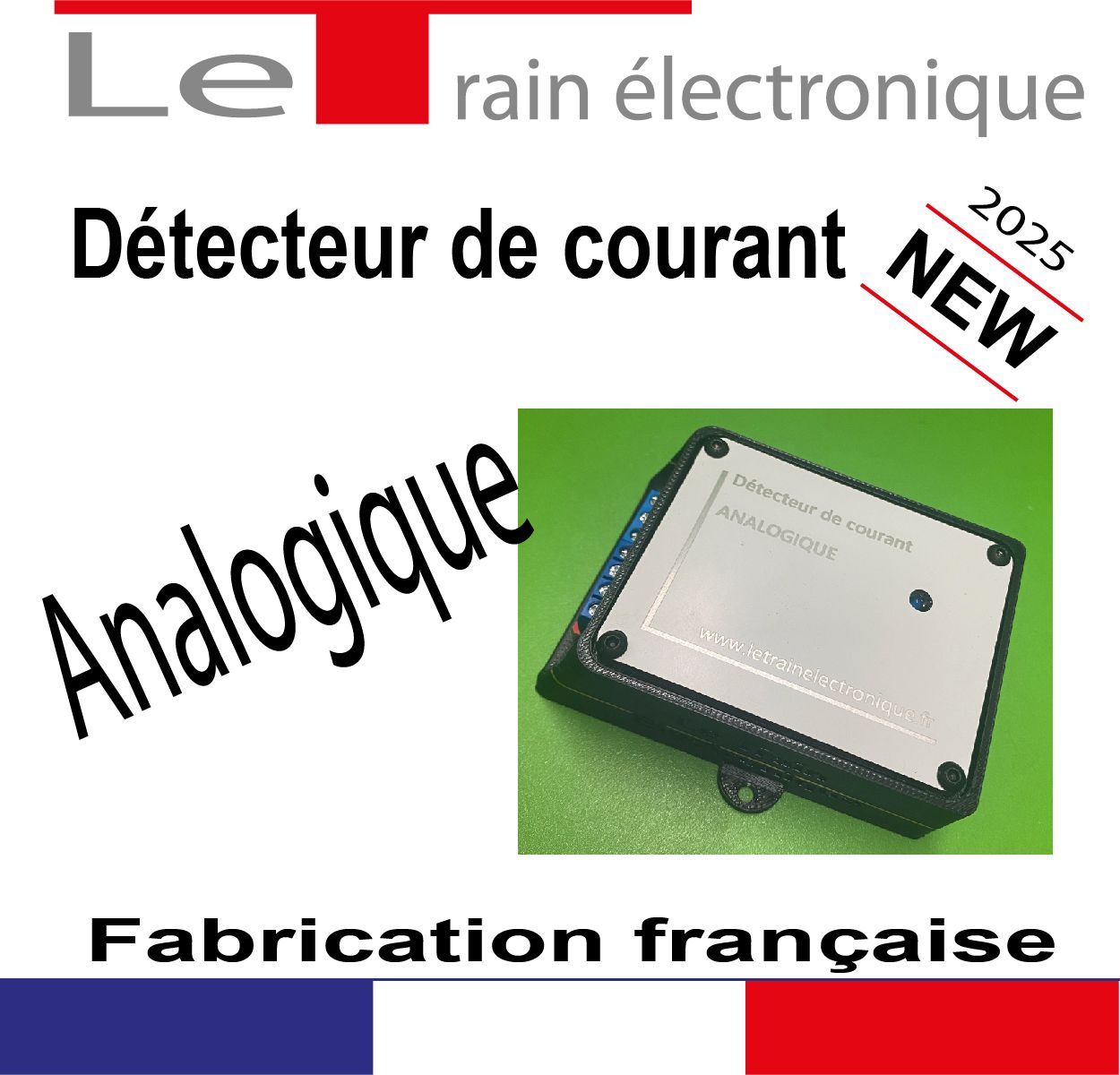 Détecteur de courant pour réseau analogique ou DCC
