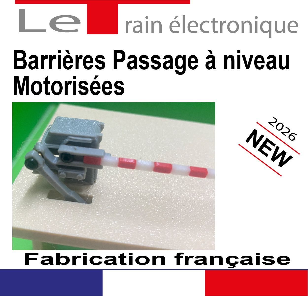 Lot de 2 Barrières PN motorisées par servos Lot de 2 Barrières PN motorisées par servos