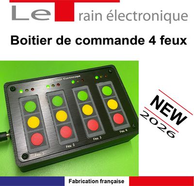 BOITIER DE COMMANDE 4 FEUX avec alimentation