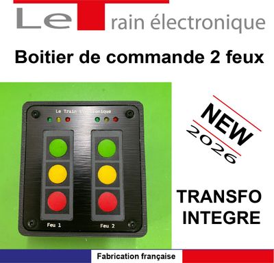 BOITIER DE COMMANDE2 FEUX avec Alimentation
