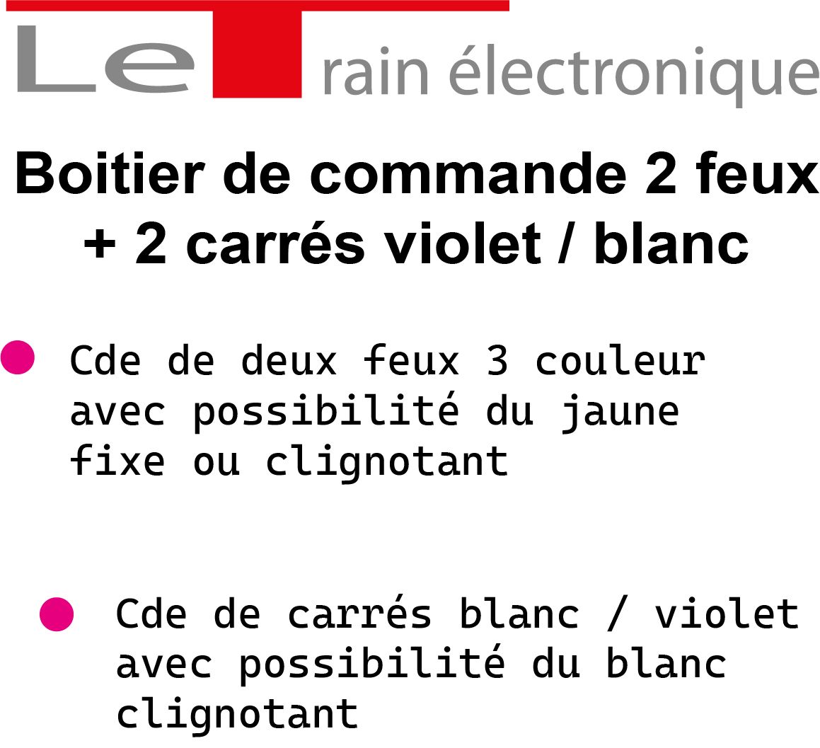 BOITIER DE COMMANDE2 FEUX + CARRES +ALIM