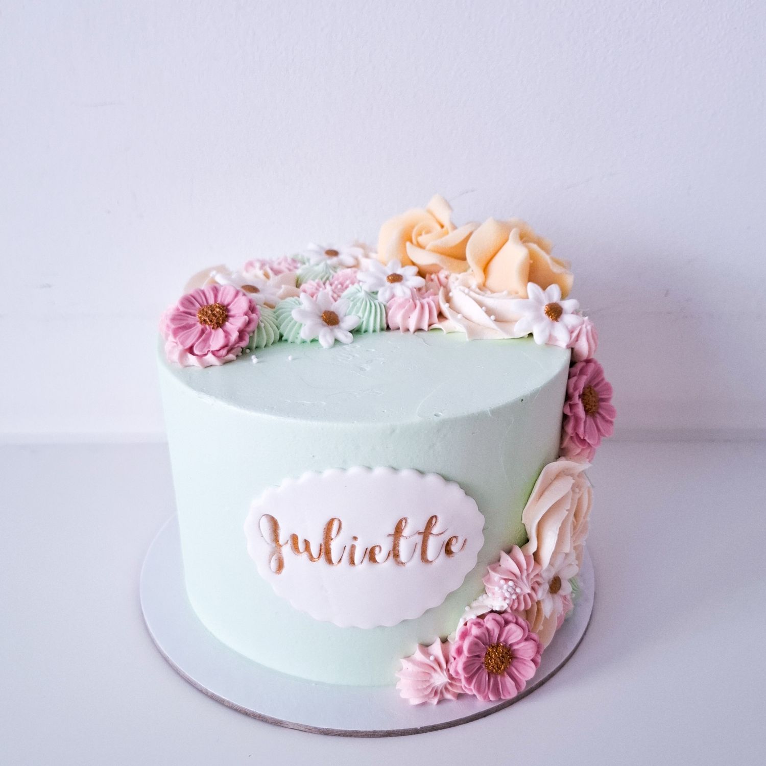 FEESTELIJKE TAART -  Bloemen Pastel