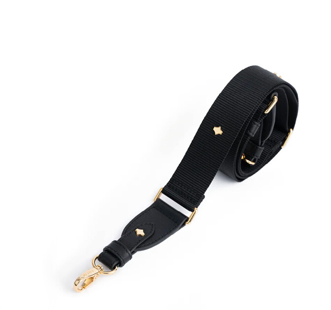 PhoneStrap Nylon Black Gold by Any Di