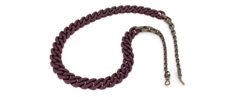 Brillenkette CP05 PLUM-SAND by Götti Switzerland