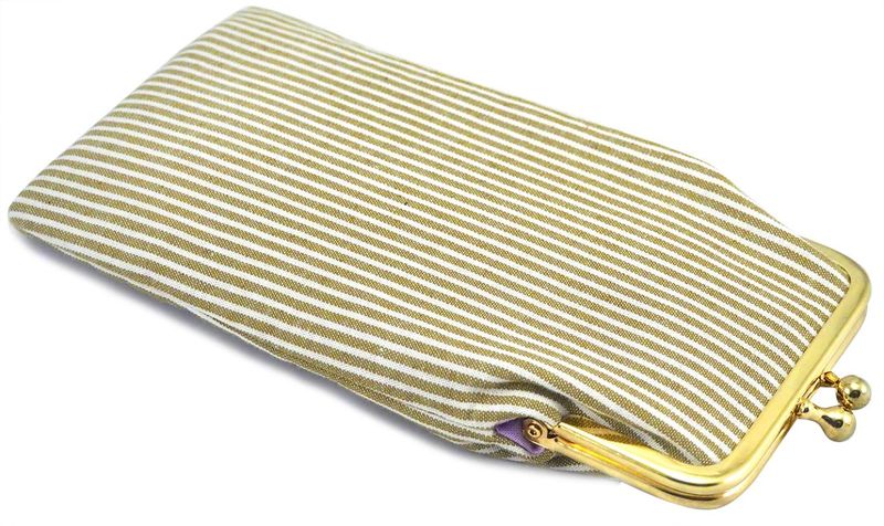 Brillenetui Streifli Senf by Fräulein Rosarot