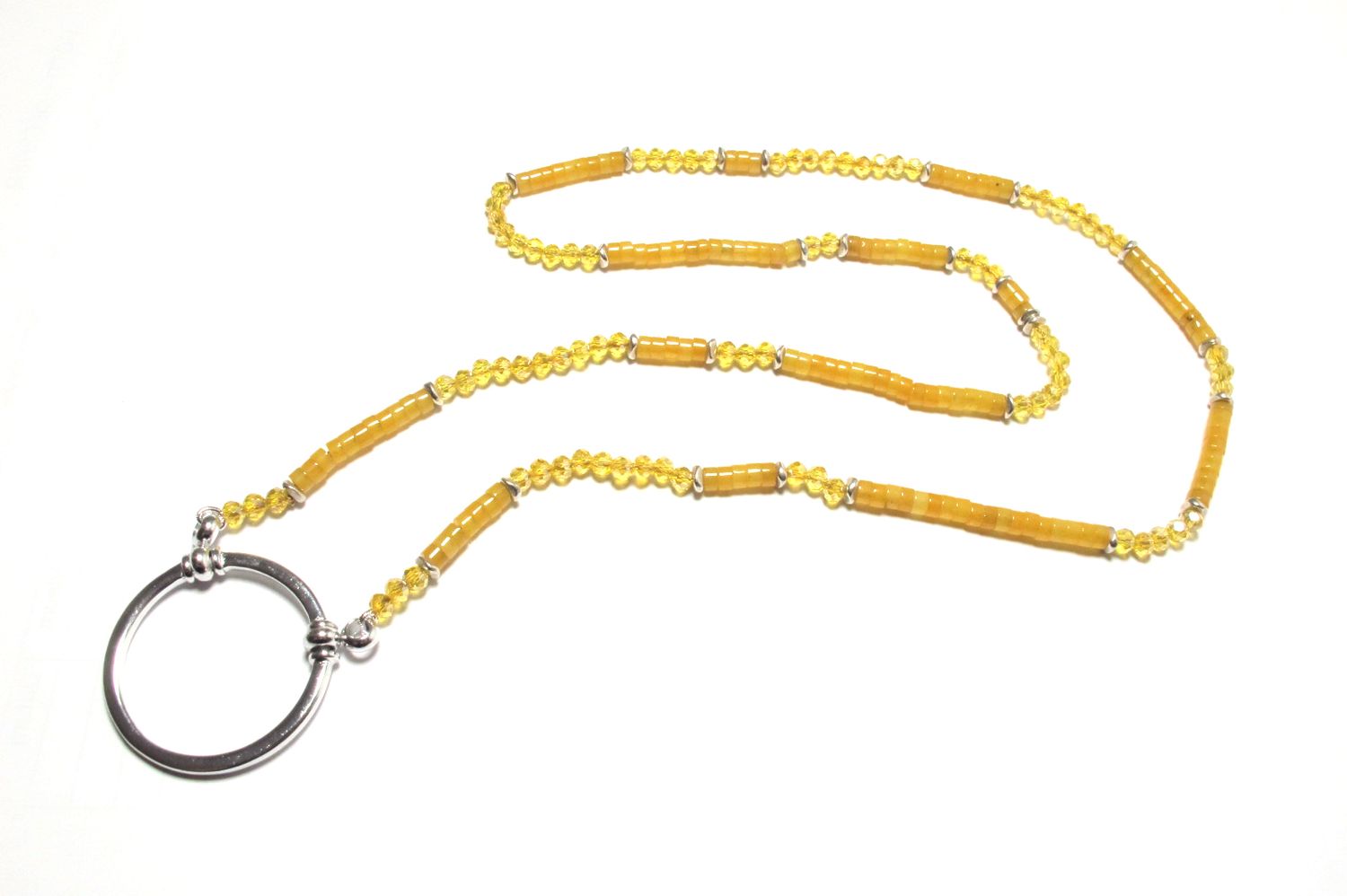 Brillenkette The Massai yellow jade by La Loop