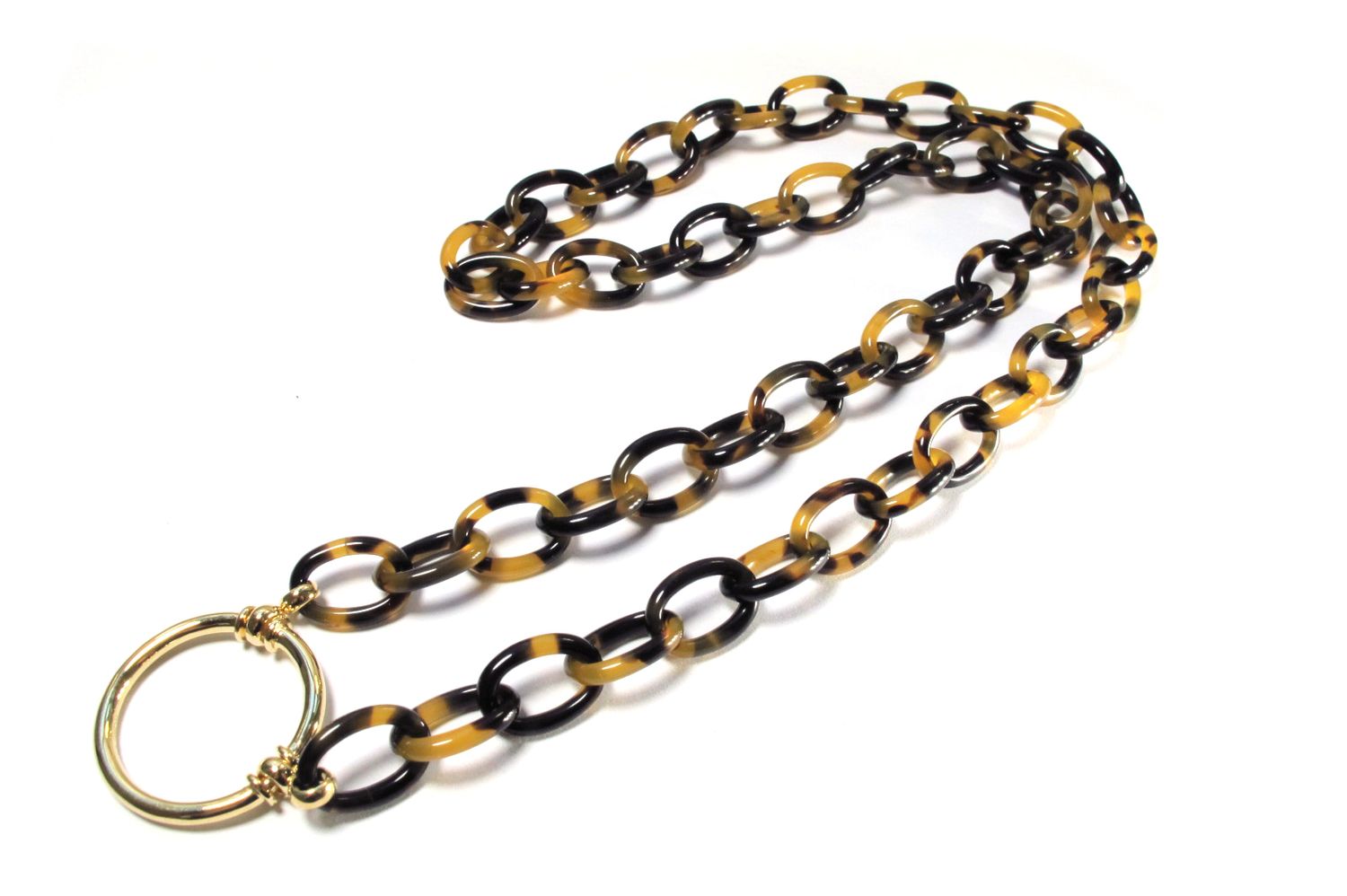 Brillenkette The Tonne tortoise - gold by La Loop