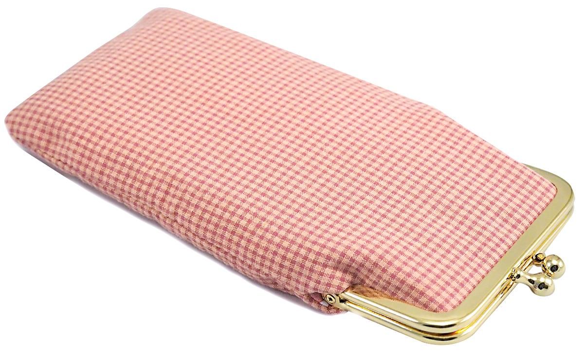 Brillenetui Gingham pfirsich by Fräulein Rosarot