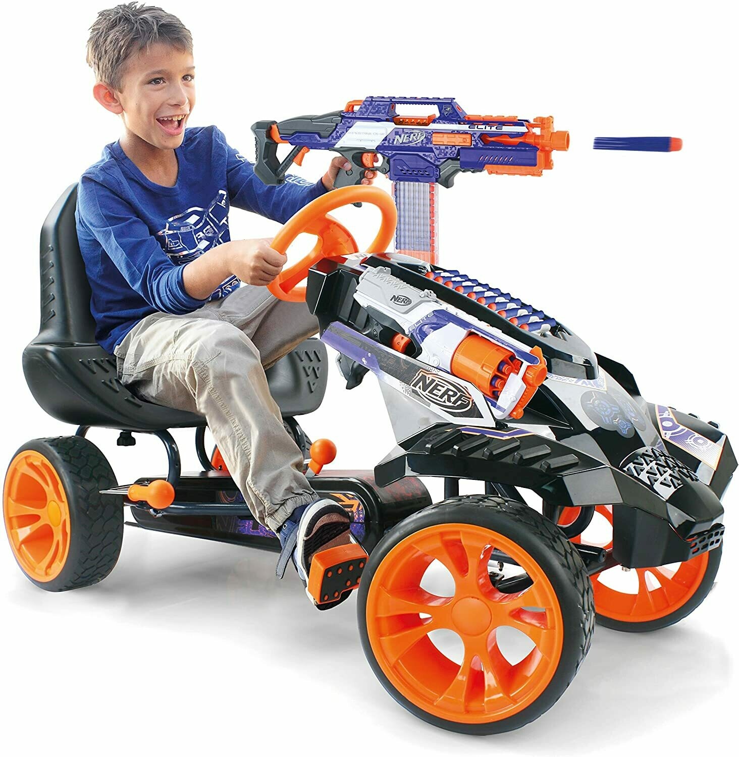 Hauck Nerf Battle Racer Gokart - Pedal Vehicle with Nerf Blaster Holding Console