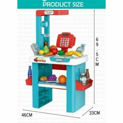 35Pcs Shopping House Market Simulation Pretend play Set toys Cash register Toy