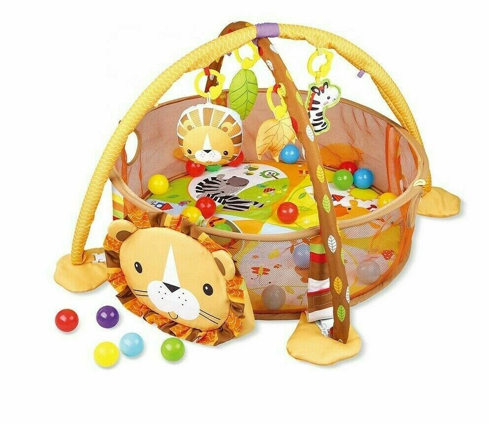 Baby Activity Gym Ball Pit Pool Indoor Safe Play Mats Lion