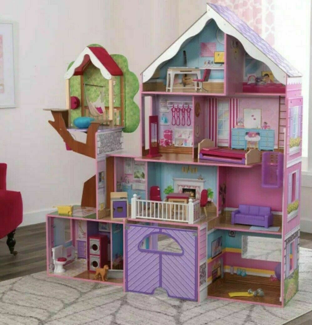 wooden treehouse dollhouse