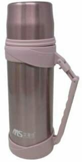 Stainless Steel Double Wall Drink Flask Bottle Suitable for Home Office Travel Pot Cup Highest Vacuum Technology for Extra-Long Hot&amp;Cold Thermos Thermal Mug 1200ml (Rose Gold)