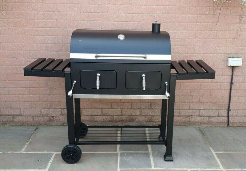 Super Grill Outdoor Large Charcoal BBQ Grill Premium Barbecue Garden