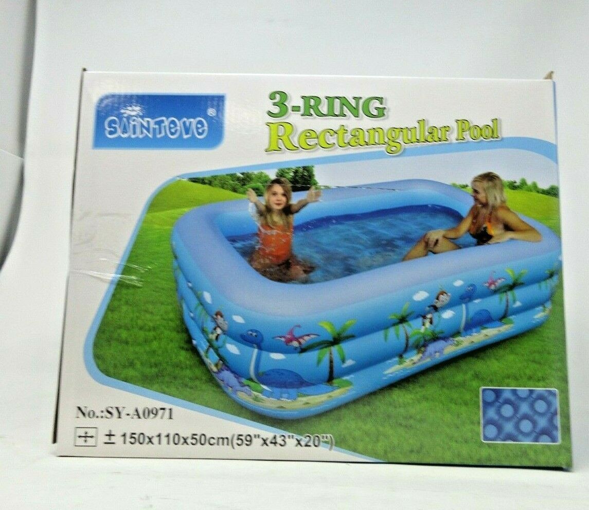 1.5 Meter Large Kids Swimming Paddling Pool Inflatable Family Patio Garden