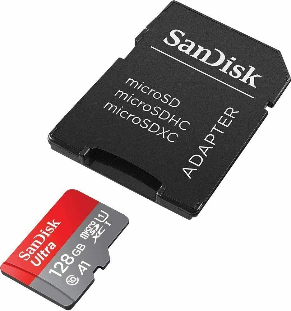 SanDisk Ultra Micro SD 128GB Class 10 SDHC SDXC Memory Card &amp; Adapter