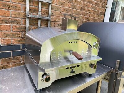 Super Grills 2 Burner Table Top Gas Pizza Oven Outdoor with 14&quot; Pizza Stone