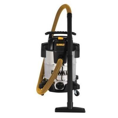 DEWALT Stainless Steel Wet &amp; Dry Vacuum Cleaner 38 Litre with 2.1m Hose DXV38S