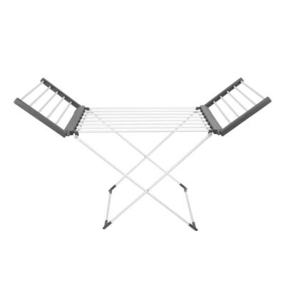 Black + Decker Electric Clothes Airer Laundry Drying 18 Bar 2 Heated Wing Indoor