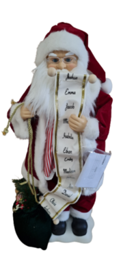 28" Standing Santa Claus Christmas Decoration Traditional Santa Singing Light