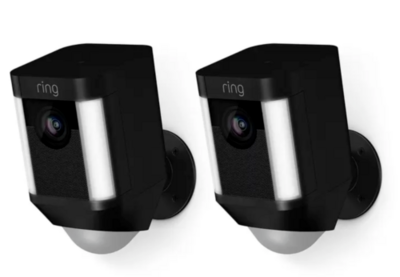 Ring Spotlight Cam Camera Battery Powered in Black - 2 Pack