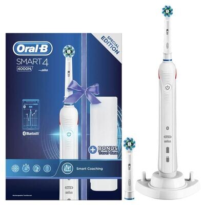 Oral-B Smart 4 4000N Cross Action Rechargeable Electric Toothbrush long lasting