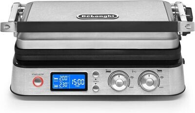DeLonghi Electric MultiGrill Multiuse Contact Grill and Griddle Plates CGH1020D