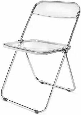 Suprills Luxury Modern Acrylic Folding Chair Transparent Clear Folding office