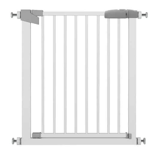 Metal Gate Pressure Fit Safety Baby Gate for Stairs &amp;Doors 76x83cm