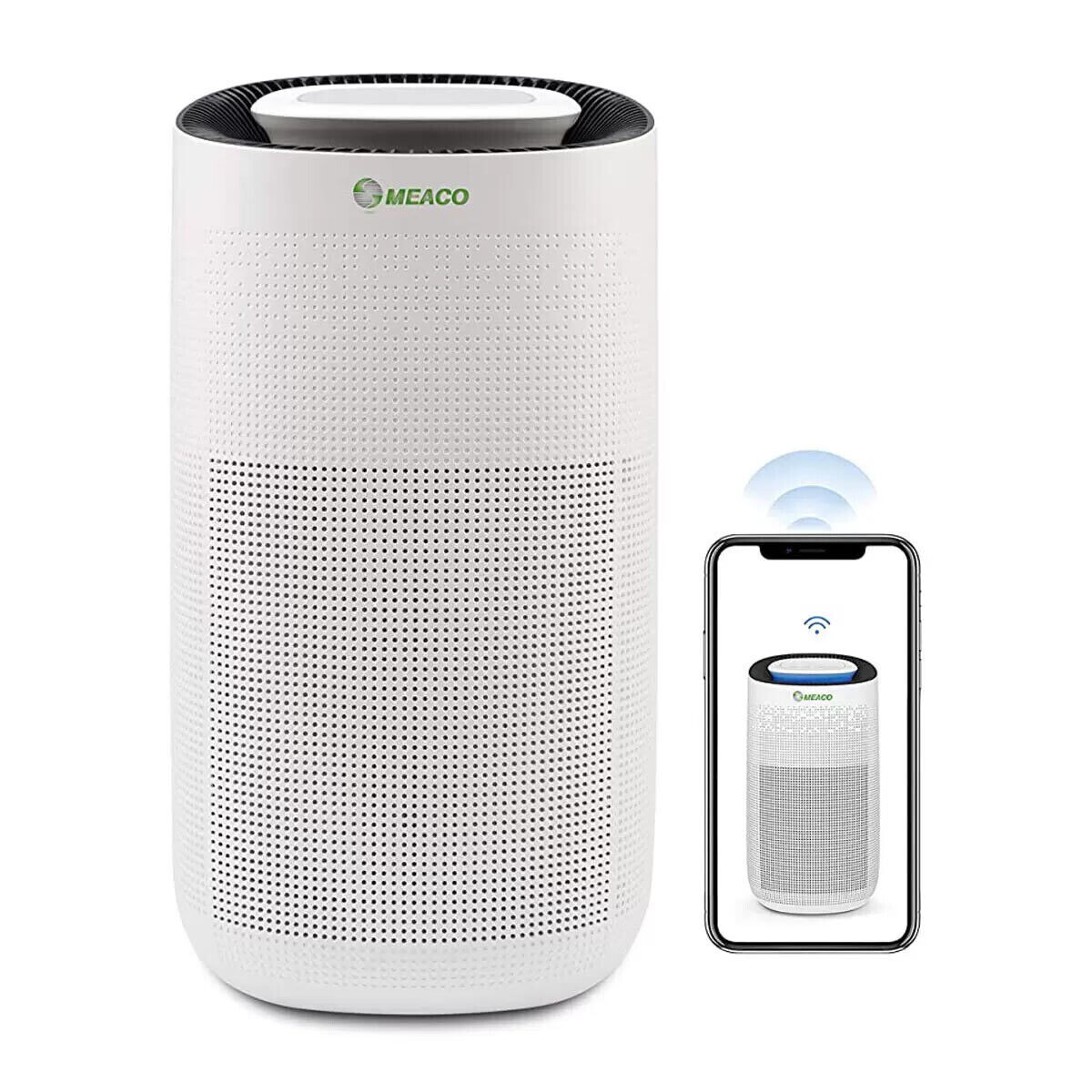 Meaco WiFi Enabled Air Purifier for rooms upto 76m² MeacoClean CA-HEPA 76x5