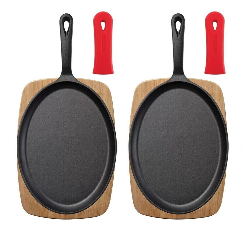 Tramontina Cast Iron Fajita Pan 4 Piece Set 25.4 cm