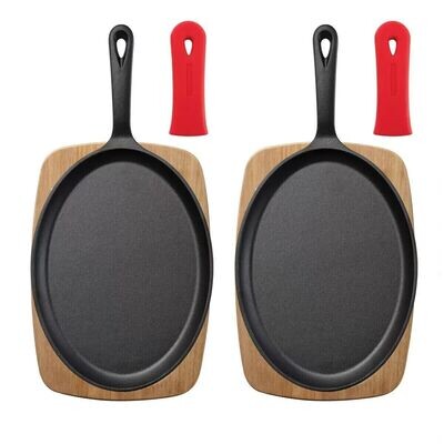 Tramontina Cast Iron Fajita Pan 4 Piece Set 25.4 cm