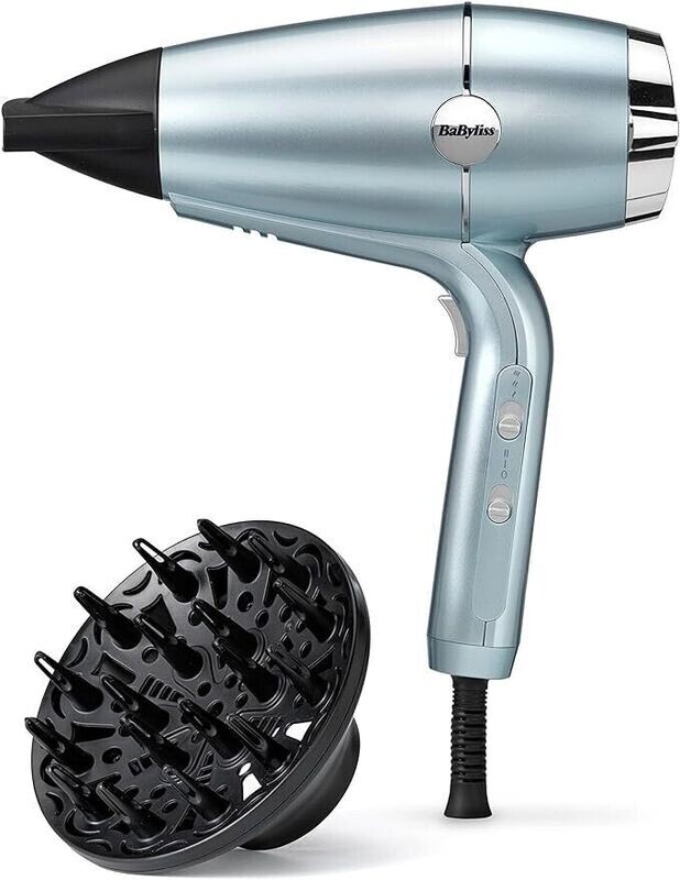 Babyliss 2100 Hydro-Fusion Hair Dryer, Smooth Blow-Dry, Ionic anti Frizz, Nozzle