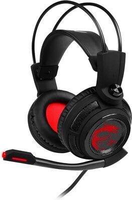 MSI DS502 7.1 Virtual Surround Sound Gaming Headset &#39;Black with Ambient MSI Dragon Logo