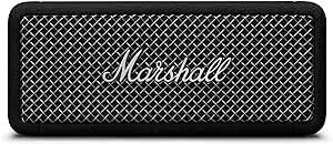 Marshall Emberton II Portable Bluetooth Speakers, Wireless, IP67 Dust- and Water Resistant, Over 30 Hours Playtime, Quick Charge - Black &amp; Steel
