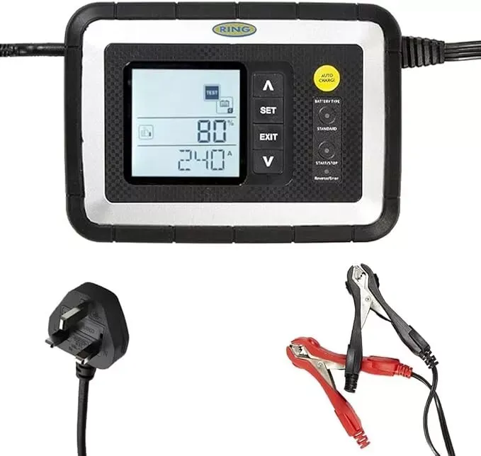 Ring RSC612 12A Smart Battery Charger, 12V Vehicles to 5.0L, All Battery Types