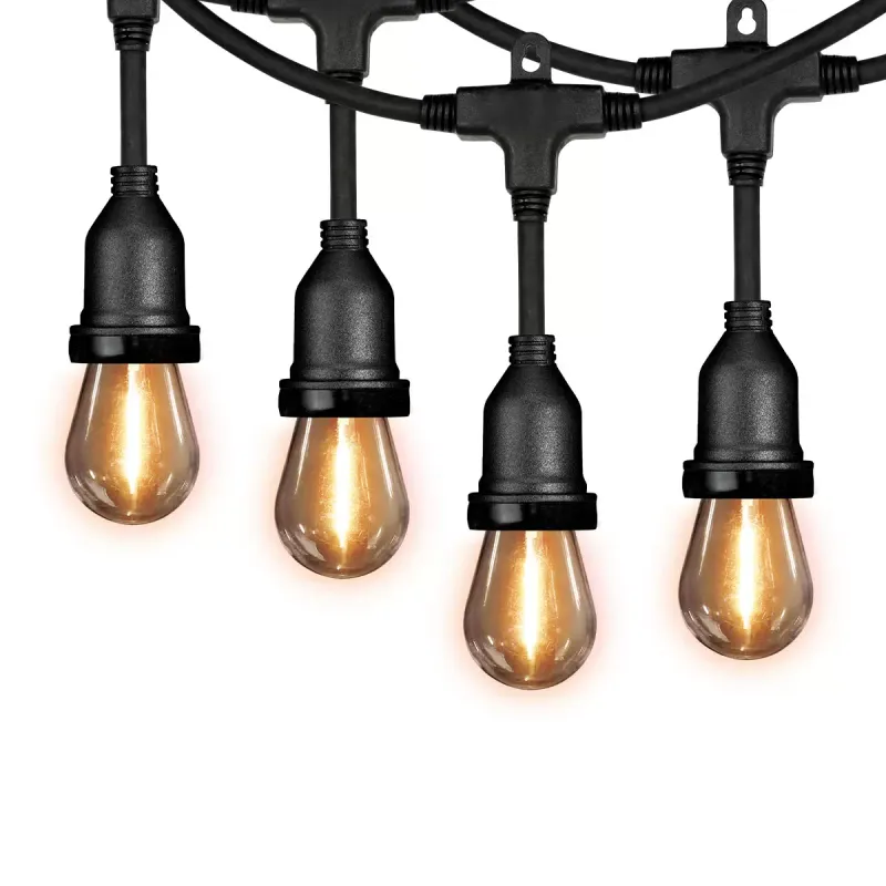 Feit 48ft (14.6 m) LED Indoor/Outdoor Weatherproof String Lights  26 Bulbs Set
