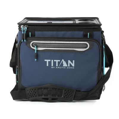 Titan Arctic Zone 40 Can Collapsible Cooler Ice Bag Food Drinks in Navy