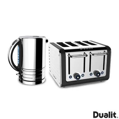 Dualit Architect Kettle &amp; 4 Slot Toaster, Matt Black