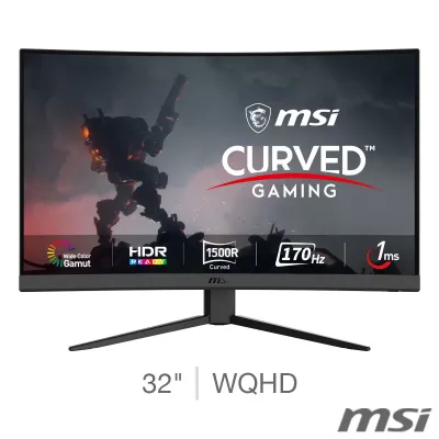 MSI G32CQ4 E2 32 inch WQHD 165Hz VA Curved Gaming Monitor, Pc Screen