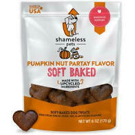 Shameless Pet treats Pumpkin Nut Partay Flavor