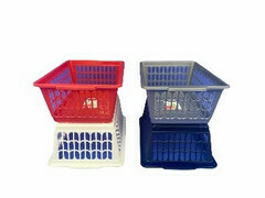 Plastic Small Rect Mesh Basket - Office Mix (48)