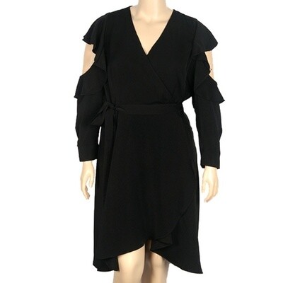 Eloquii Black Wrap Dress BLK