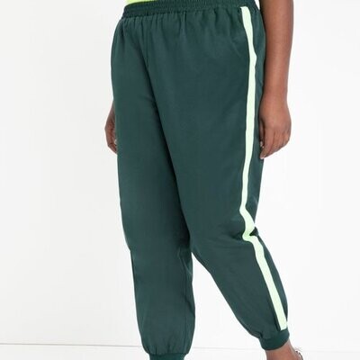 Eloquii Jogger with Side Stripe GRN