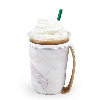 GOCUFF Reusable Coffee Sleeve - White Marble Gold