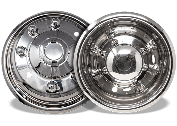 FREIGHTLINER MT-55/Ford F650/GM C5500, 
STAINLESS STEEL WHEEL SIMULATORS (See All Buying Options)