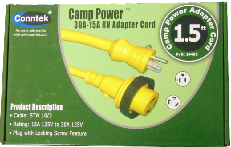 30 Amp to 15 Amp  Shore Power Adapter