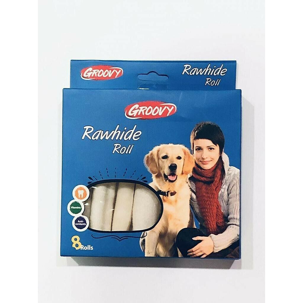 Groovy Rawhide Roll 8 for Dogs