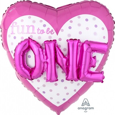 One Heart Foil Balloon