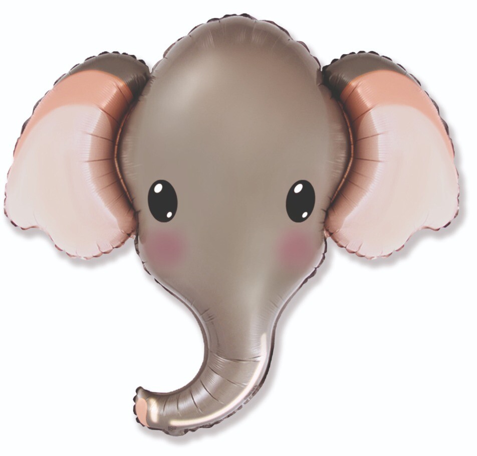 Elephant Head Baby Grey